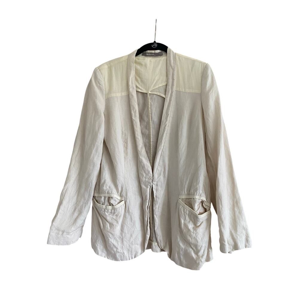 sandwich_ Padded Shoulder Light Blazer Size EU 38